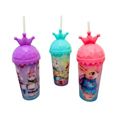 VASO PLASTICO CONEJO BOLSA X 12 3 COLRES