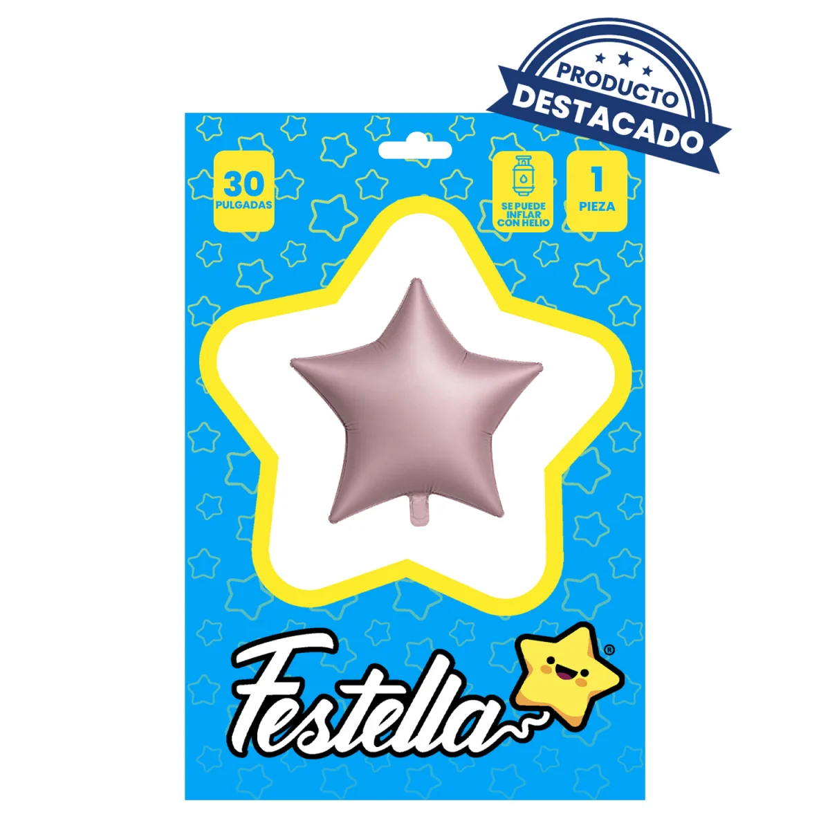 GLOBO ESTRELLA ROSADA MATE 30" (PQTX25)