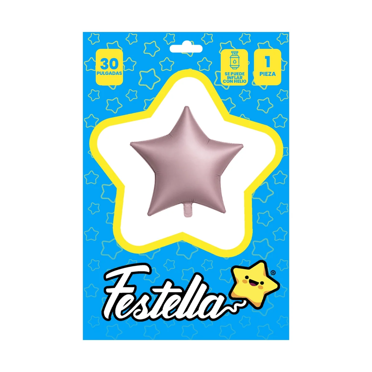 GLOBO ESTRELLA ROSADA MATE 30" (PQTX25)