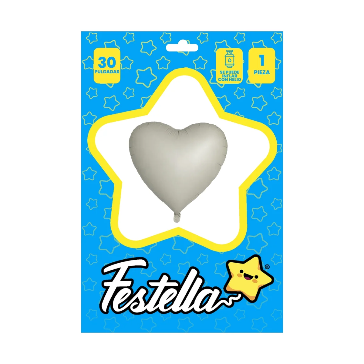 GLOBO CORAZON CREMA MATE 30" (PQTX25)
