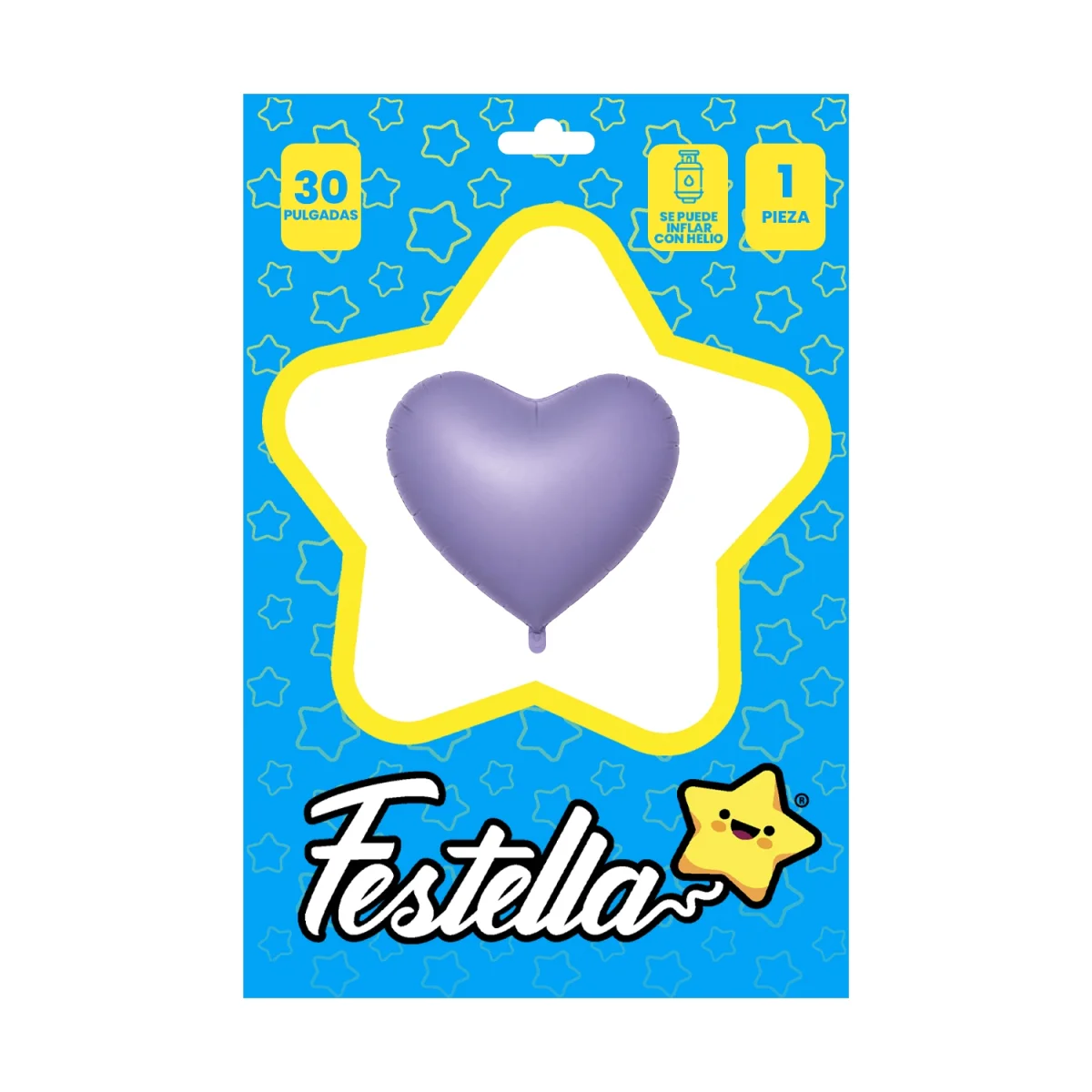 GLOBO CORAZON LILA MATE 30" (PQTX25)