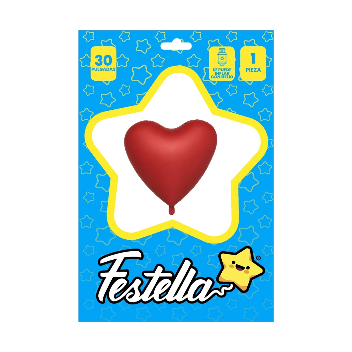 GLOBO CORAZON ROJO MATE 30" (PQTX25)