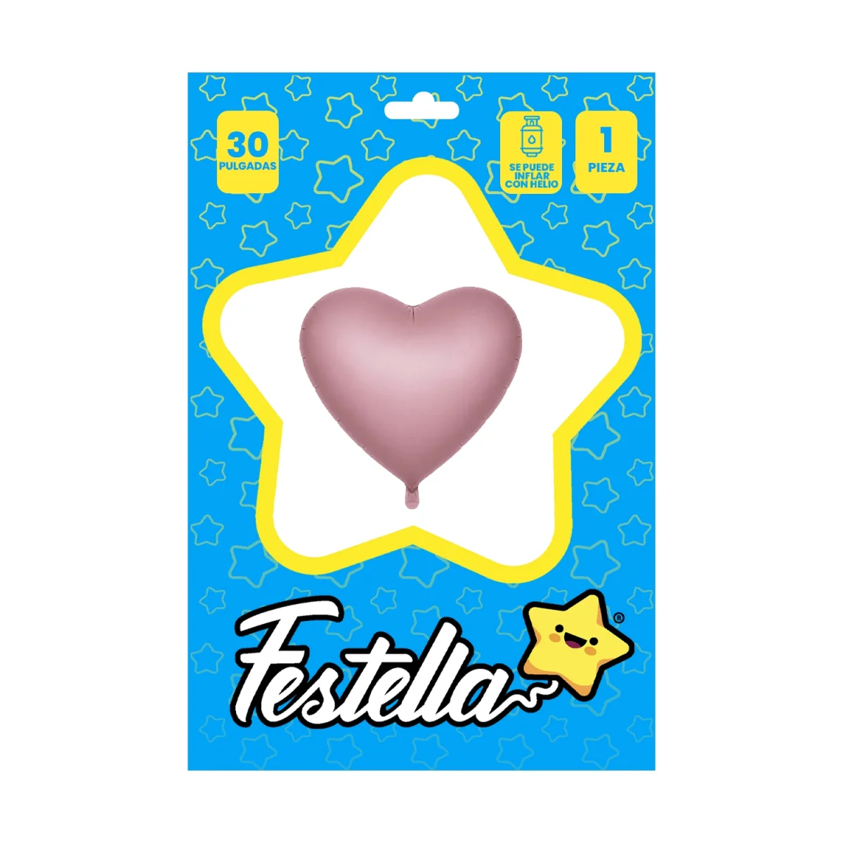 GLOBO CORAZON ROSADO MATE 30" (PQTX25)