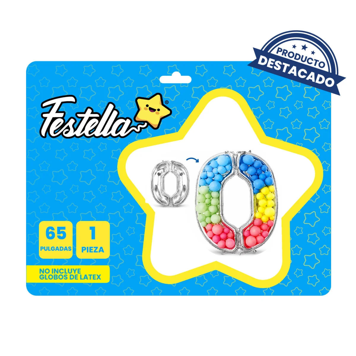 GLOBO PARA RELLENAR #0 PLATEADO 65" (PQTX12)