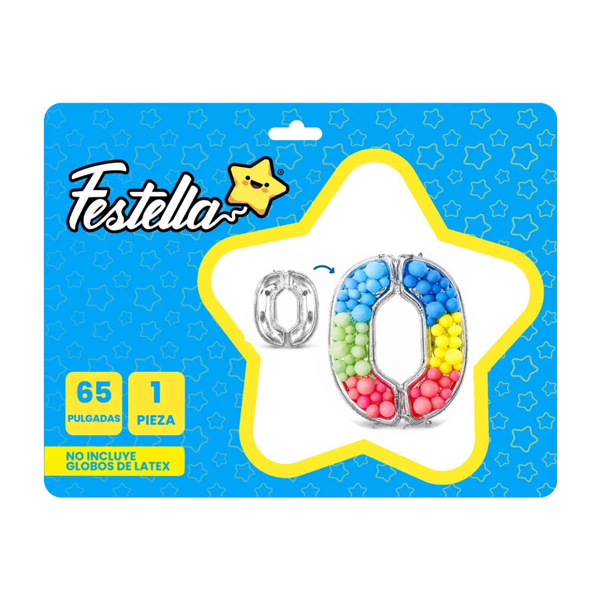 GLOBO PARA RELLENAR #0 PLATEADO 65" (PQTX12)