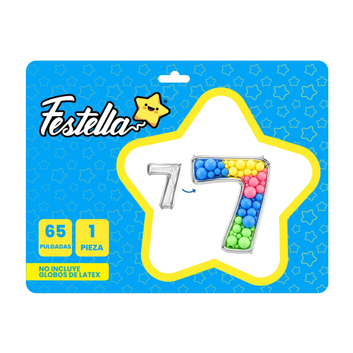 GLOBO PARA RELLENAR #7 PLATEADO 65" (PQTX12)