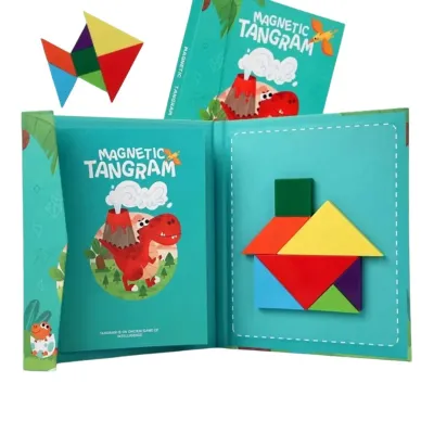 TANGRAM MAGNETICO 7 PIEZAS DINOSAURIO
