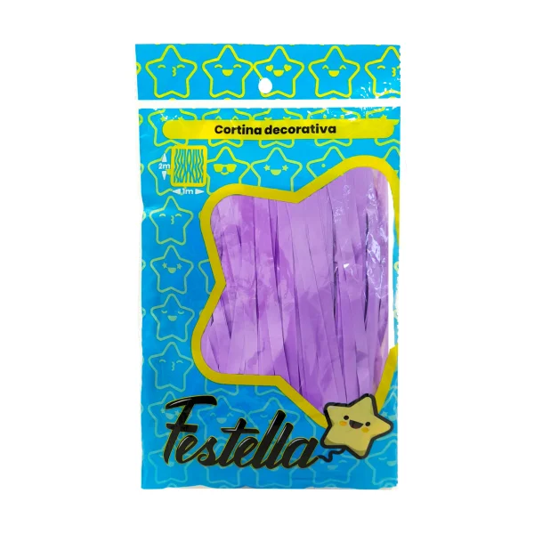CORTINA DE FIESTA LISA ROSADO INTENSO 1*2M (PQTX12)