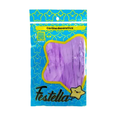 CORTINA DE FIESTA LISA ROSADO INTENSO 1*2M (PQTX12)