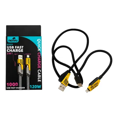 CABLE USB 3 EN 1 CARGA RAPIDA (CJX250)