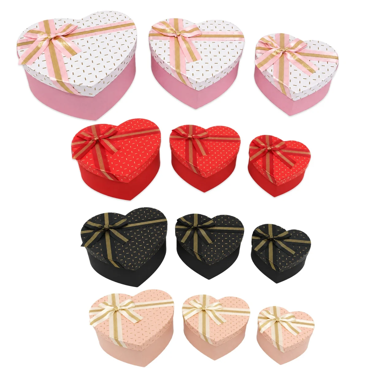 CAJA REGALO CORAZON X3