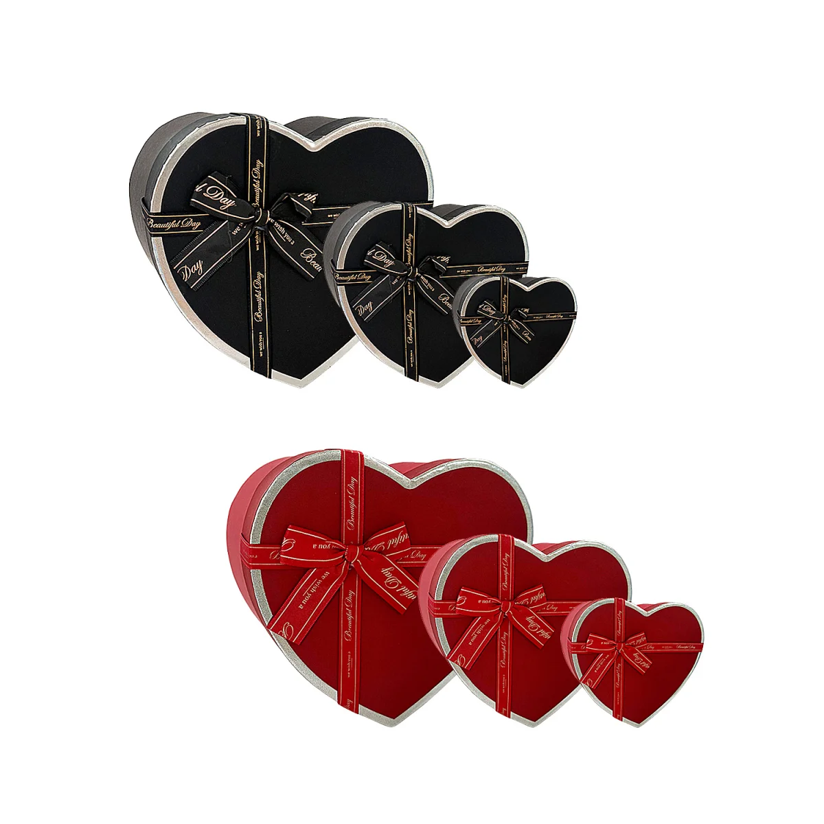 CAJA REGALO CORAZON X3