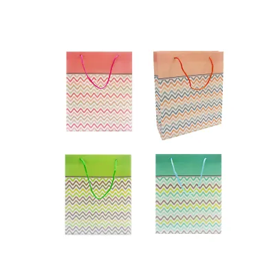 BOLSA REGALO PLASTICA ONDAS 18*22*7.5CM (PQTX12)