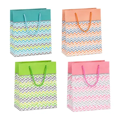 BOLSA REGALO PLASTICA ONDAS 26.5*34*8CM (PQTX12)