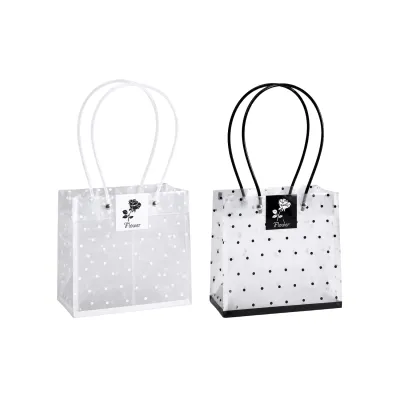 BOLSA REGALO TRANSPARENTE TIPO BOLSO 17*16*15CM (PQTX10)