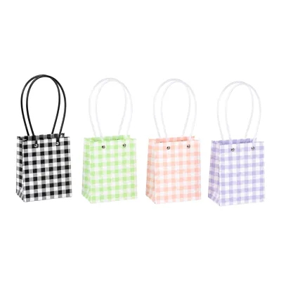 BOLSA REGALO CUADROS TIPO BOLSO 15*13*12.5CM (PQTX10)