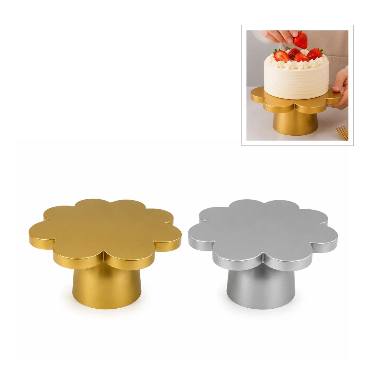 SOPORTE BRILLANTE PARA PASTEL 24*24*13.5CM