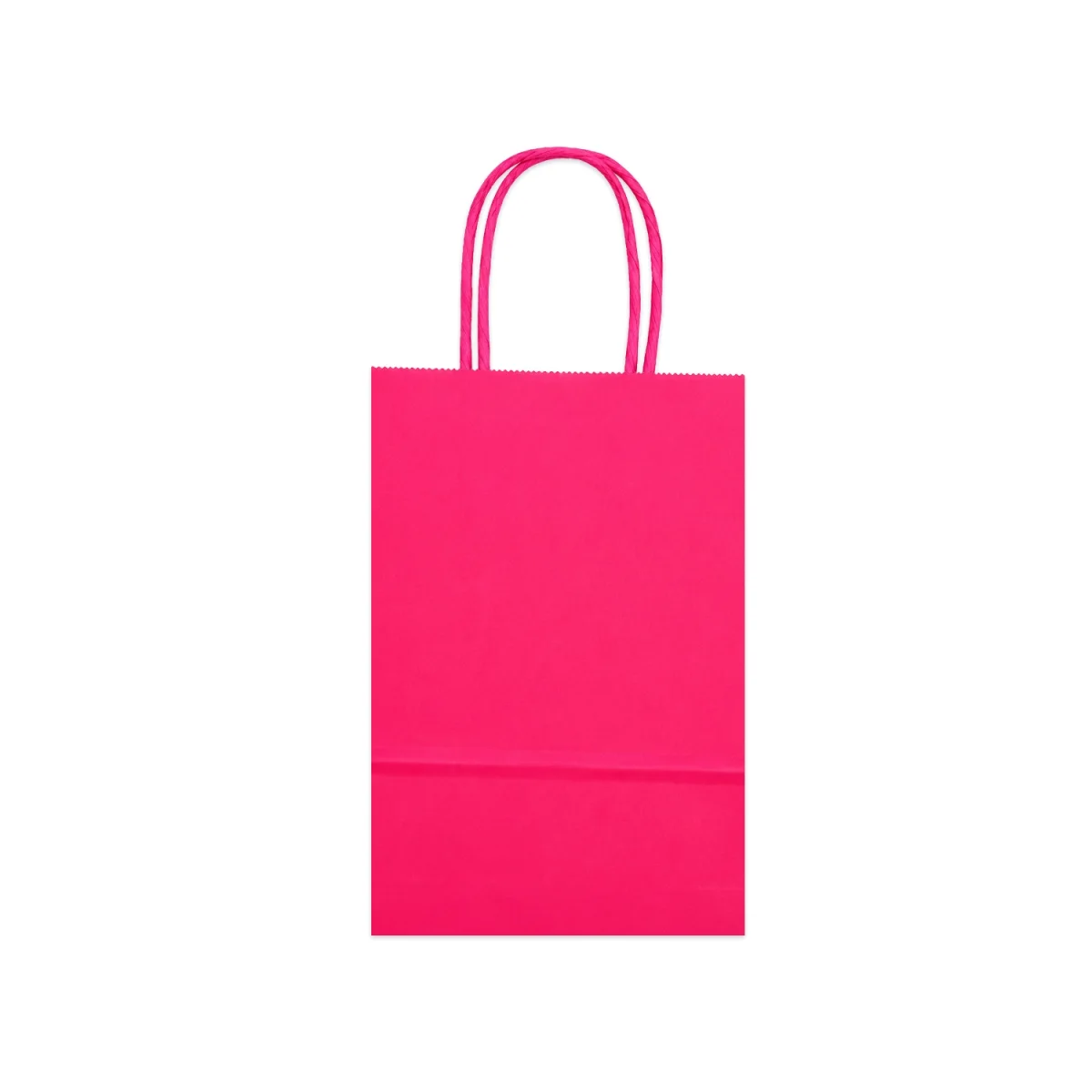 BOLSA REGALO FUCSIA DE PAPEL 13*21*8CM (PQTX12)