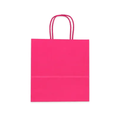 BOLSA REGALO FUCSIA DE PAPEL 22*27*11CM (PQTX12)