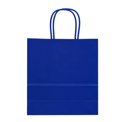 BOLSA REGALO AZUL DE PAPEL 31*42*11.5CM (PQTX12)