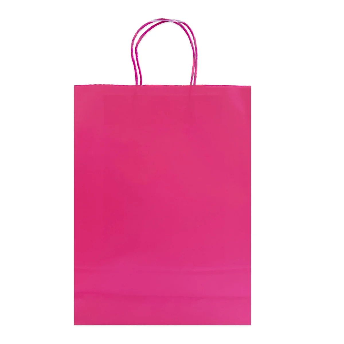 BOLSA REGALO FUCSIA DE PAPEL 31*42*11.5CM (PQTX12)