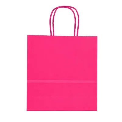 BOLSA REGALO FUCSIA DE PAPEL 31*42*11.5CM (PQTX12)