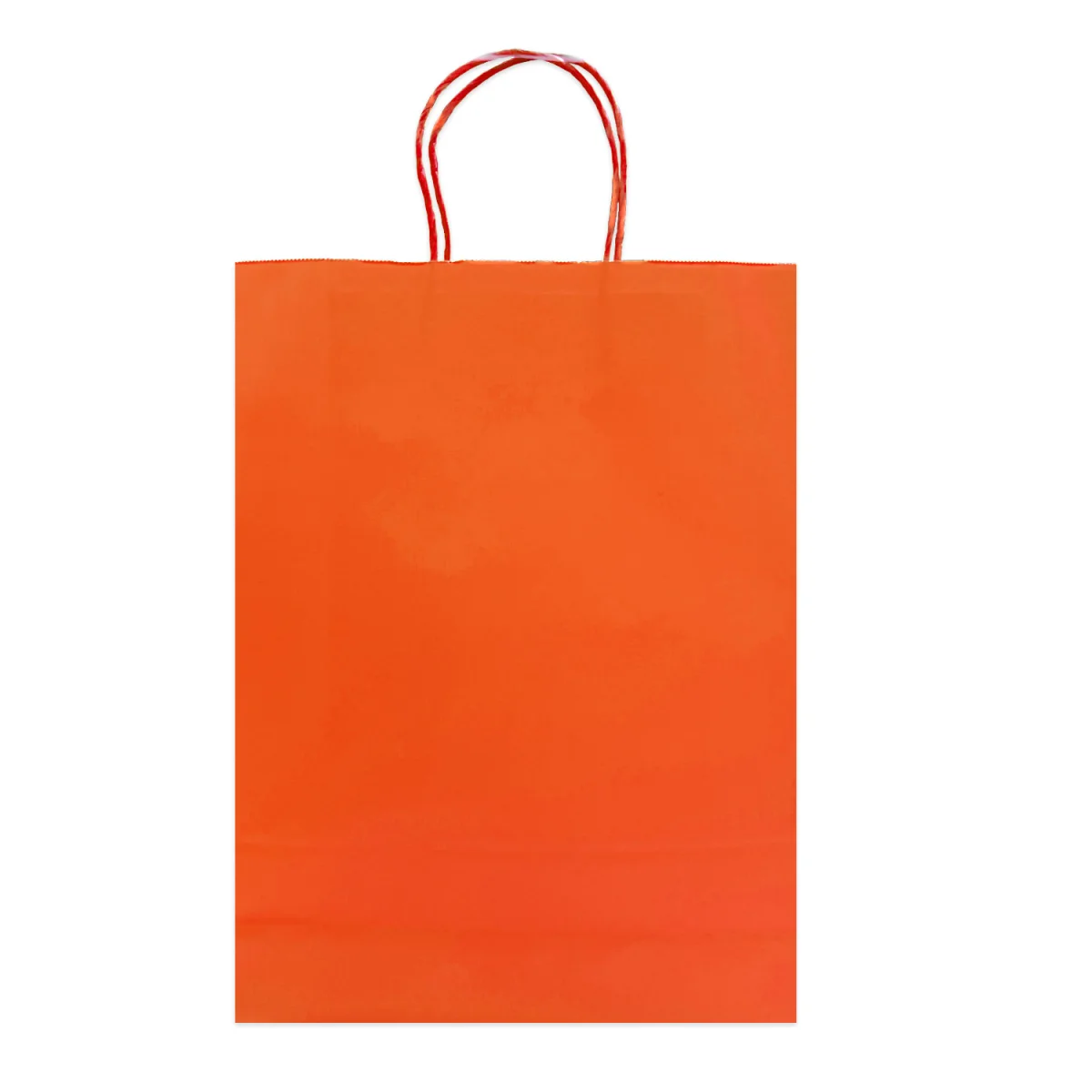 BOLSA REGALO NARANJA DE PAPEL 31*42*11.5CM (PQTX12)