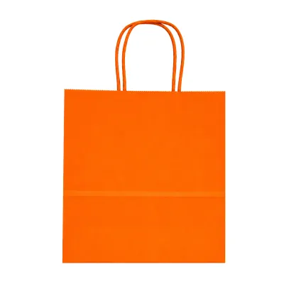 BOLSA REGALO NARANJA DE PAPEL 31*42*11.5CM (PQTX12)