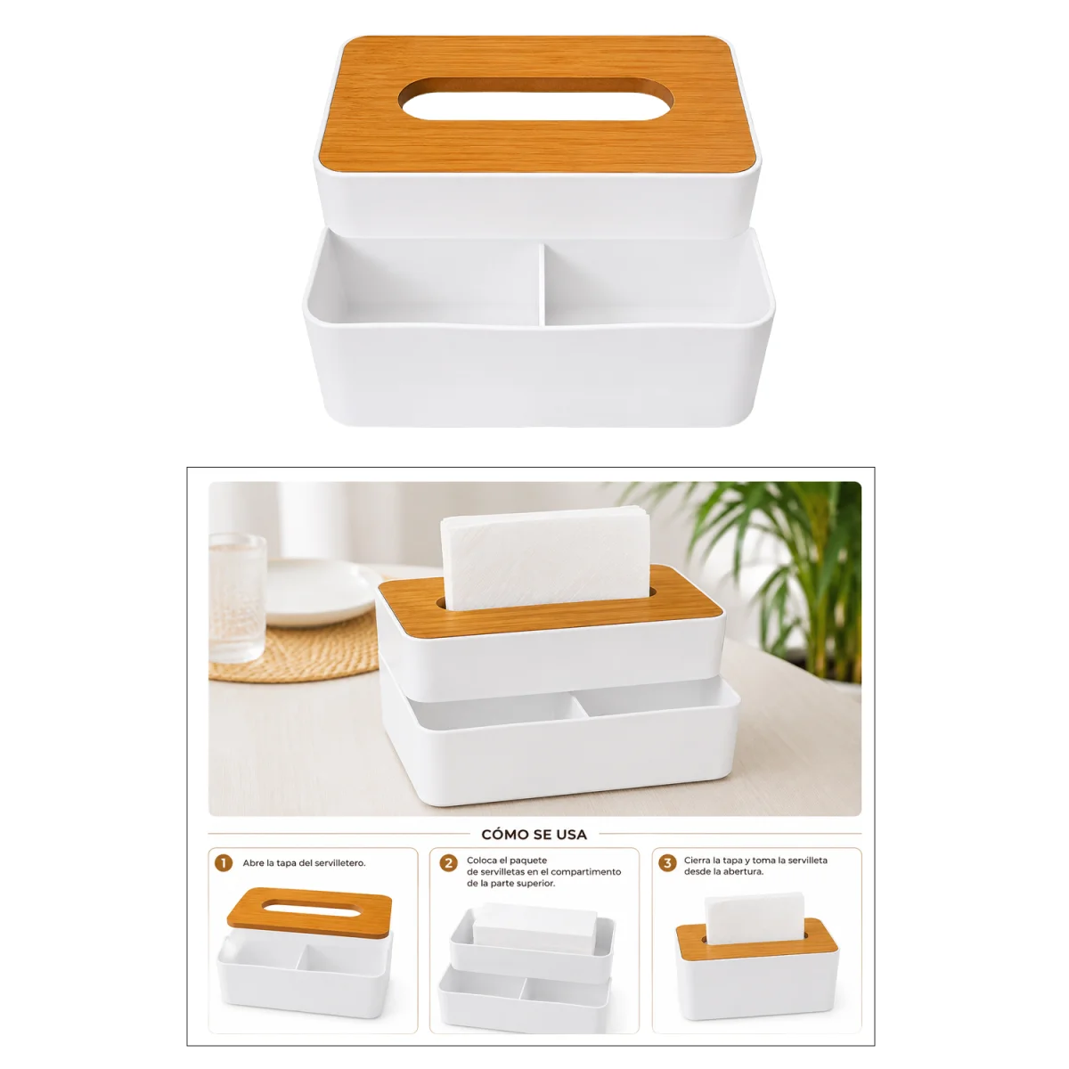 CAJA PARA PAÑUELOS 16*16*9.5CM