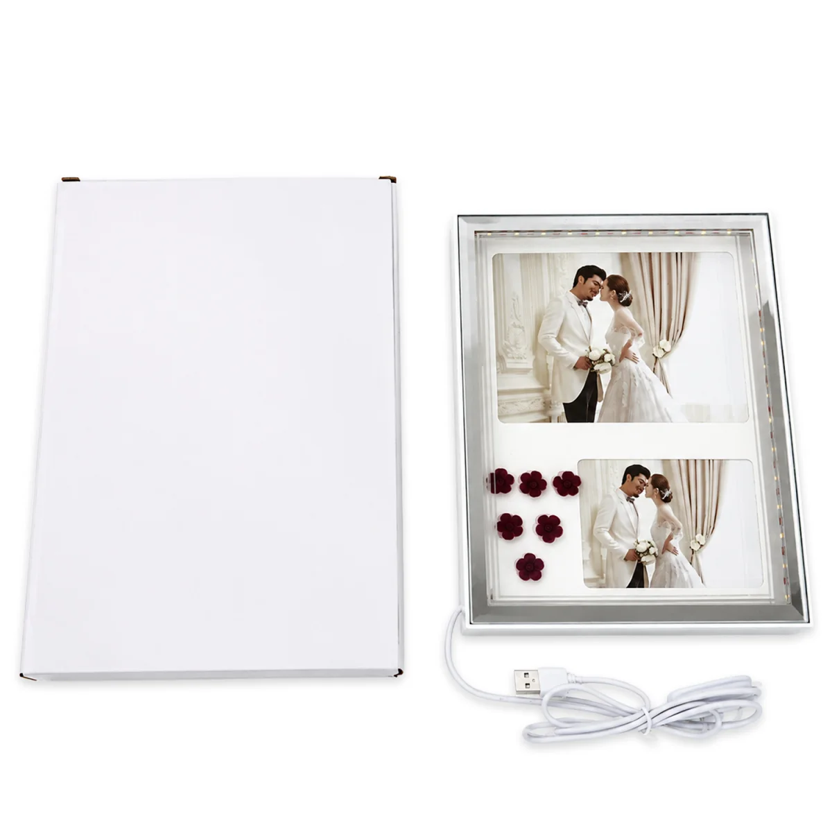 PORTARRETRATO CON LUZ 8" (USB)