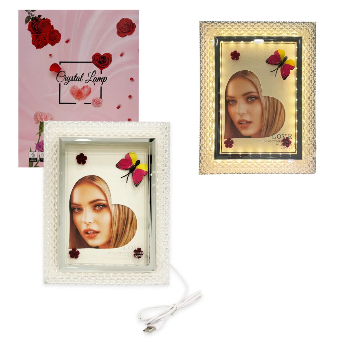 PORTARRETRATO CON LUZ 6" (USB)