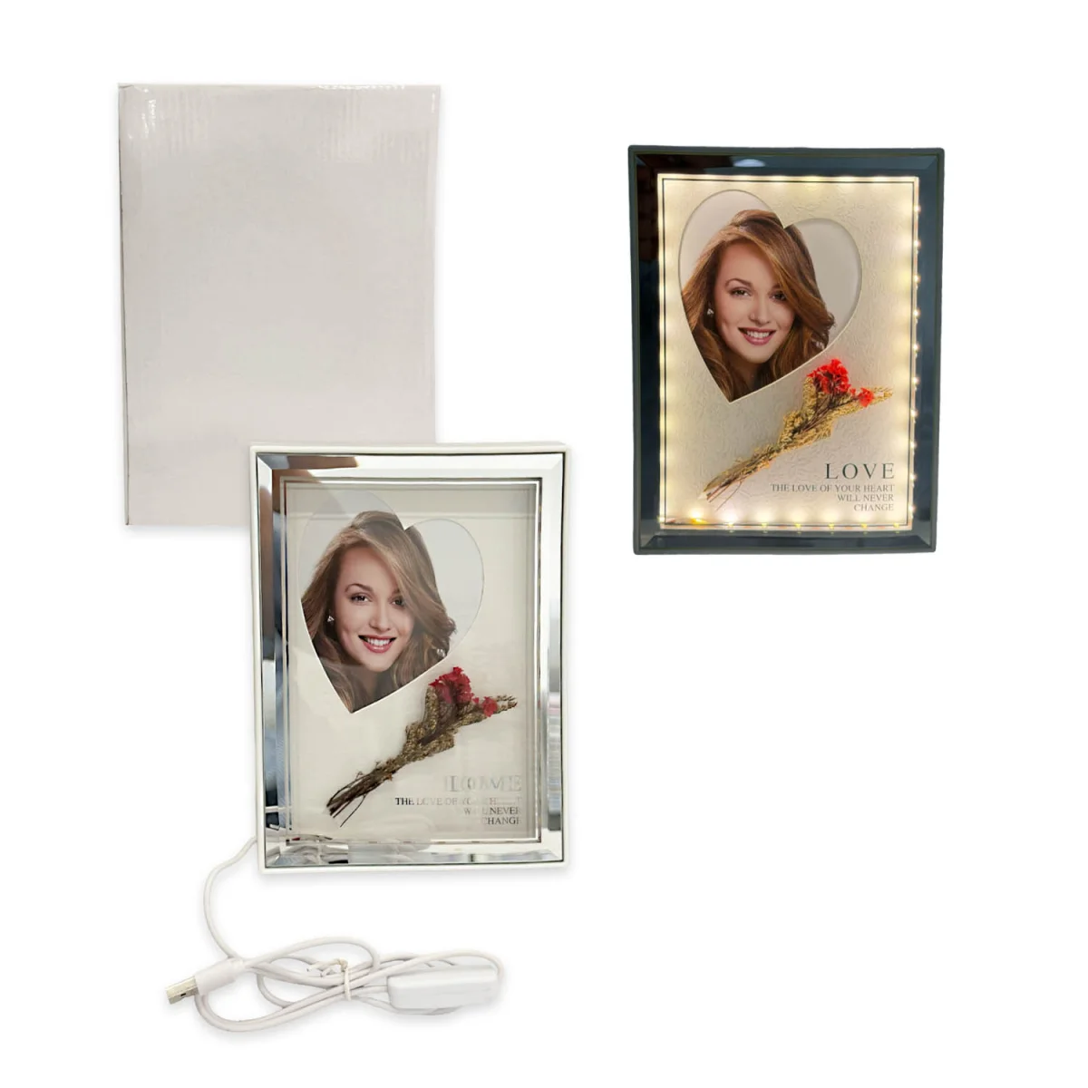 PORTARRETRATO CON LUZ 6" (USB)