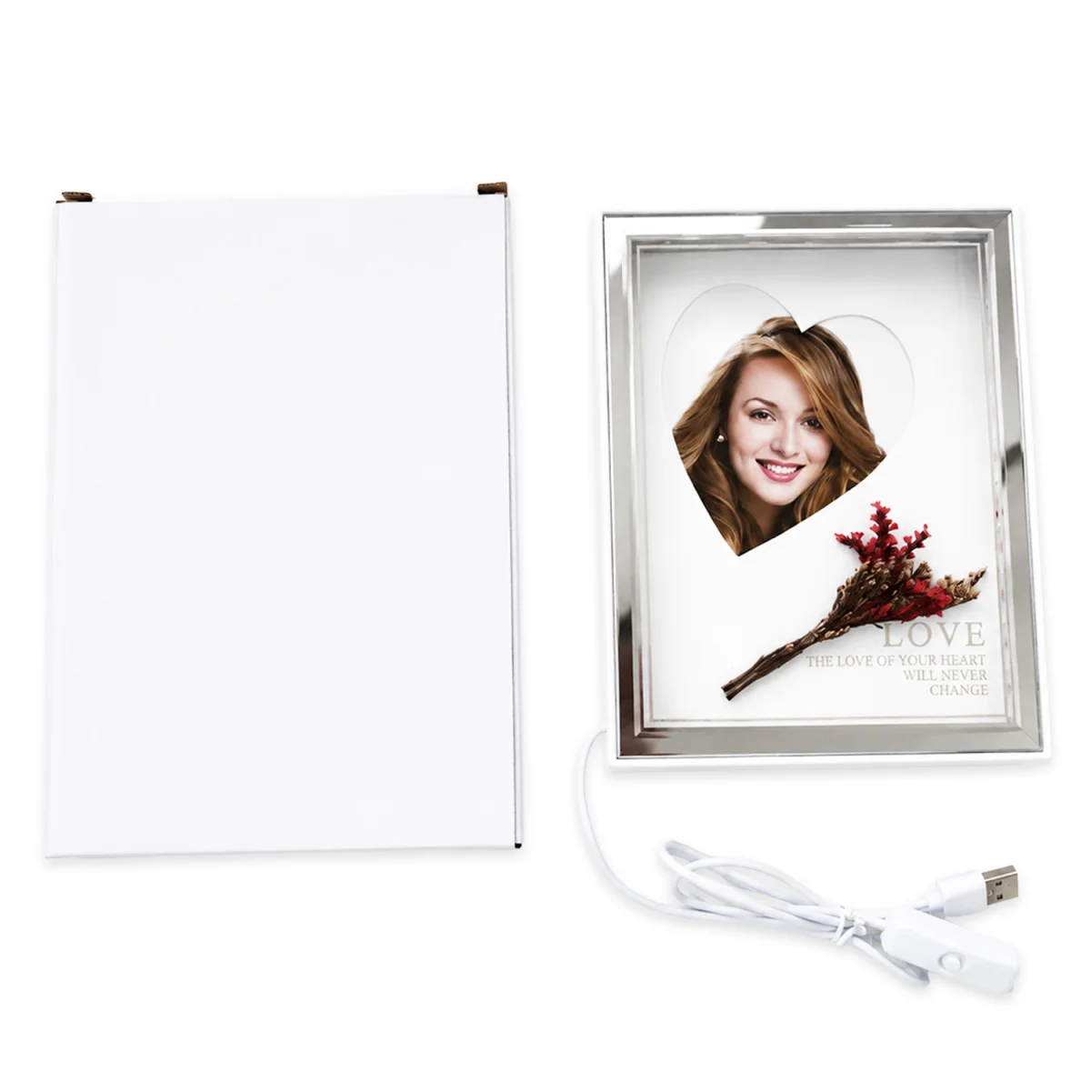 PORTARRETRATO CON LUZ 8" (USB)
