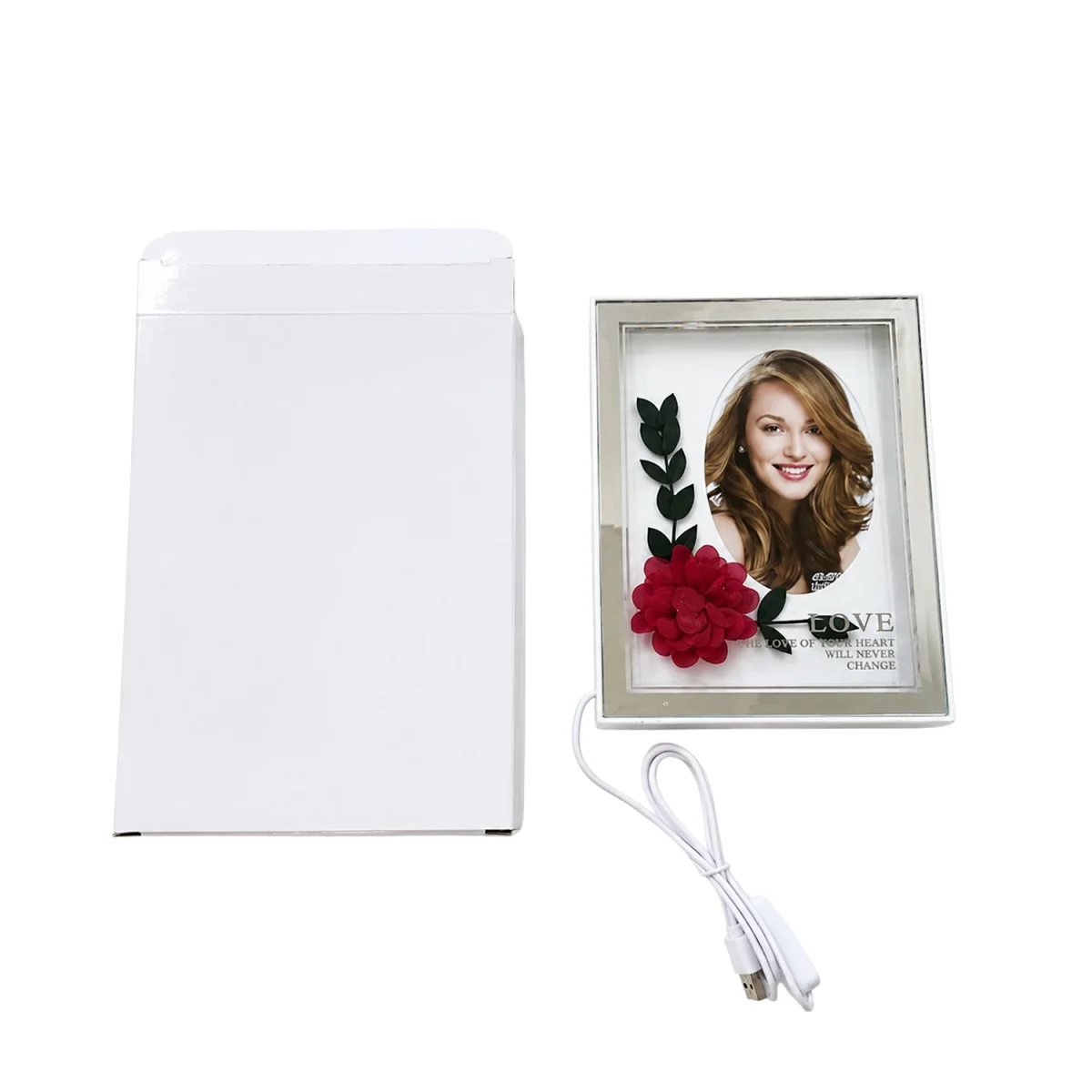 PORTARRETRATO CON LUZ 6" (USB)