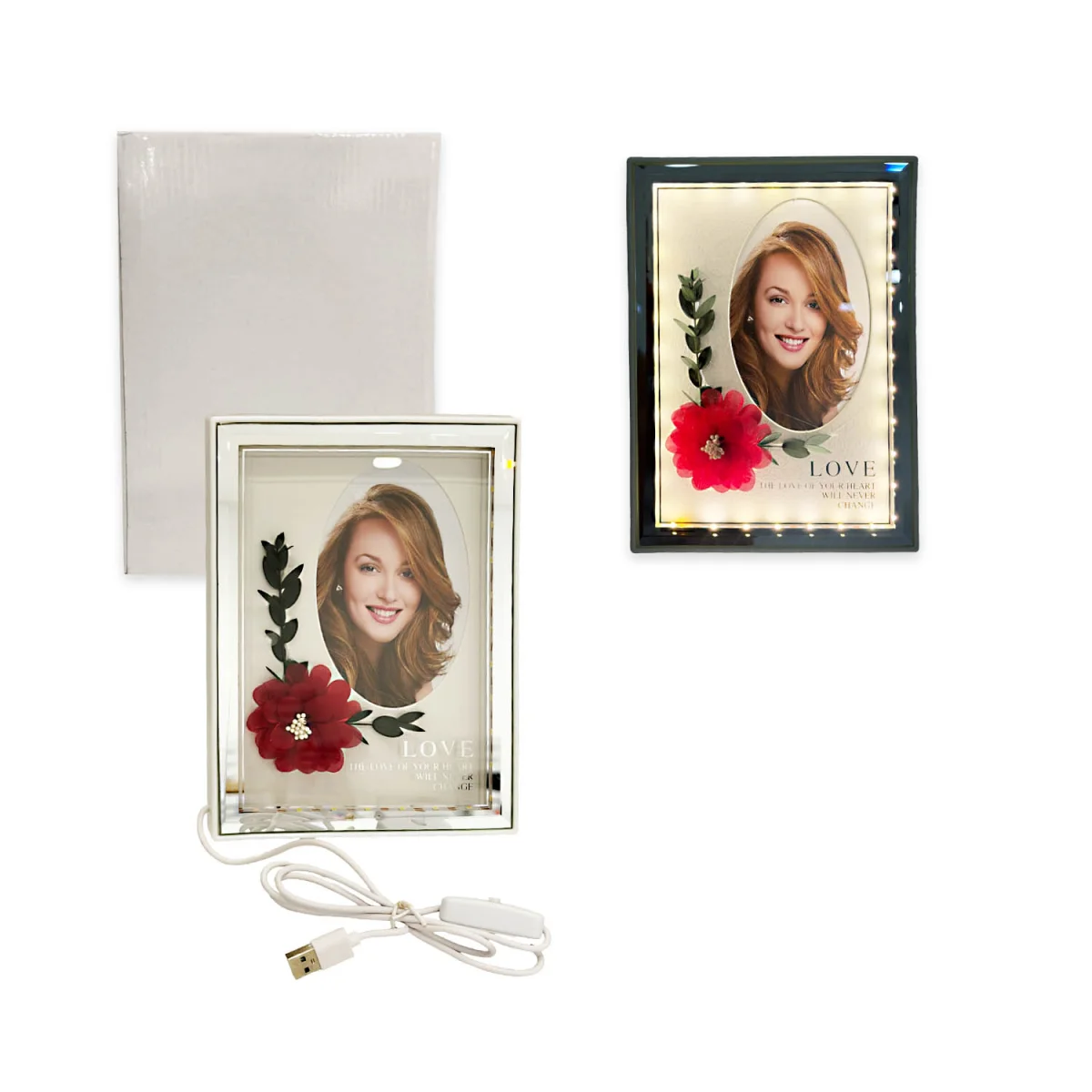 PORTARRETRATO CON LUZ 6" (USB)