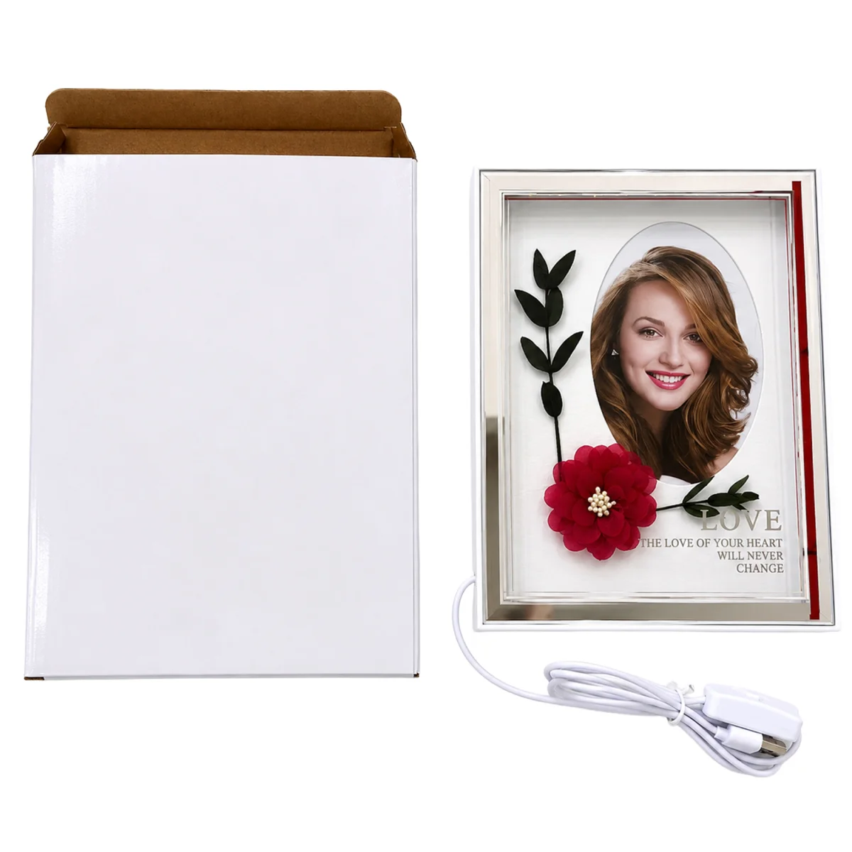 PORTARRETRATO CON LUZ 8" (USB)