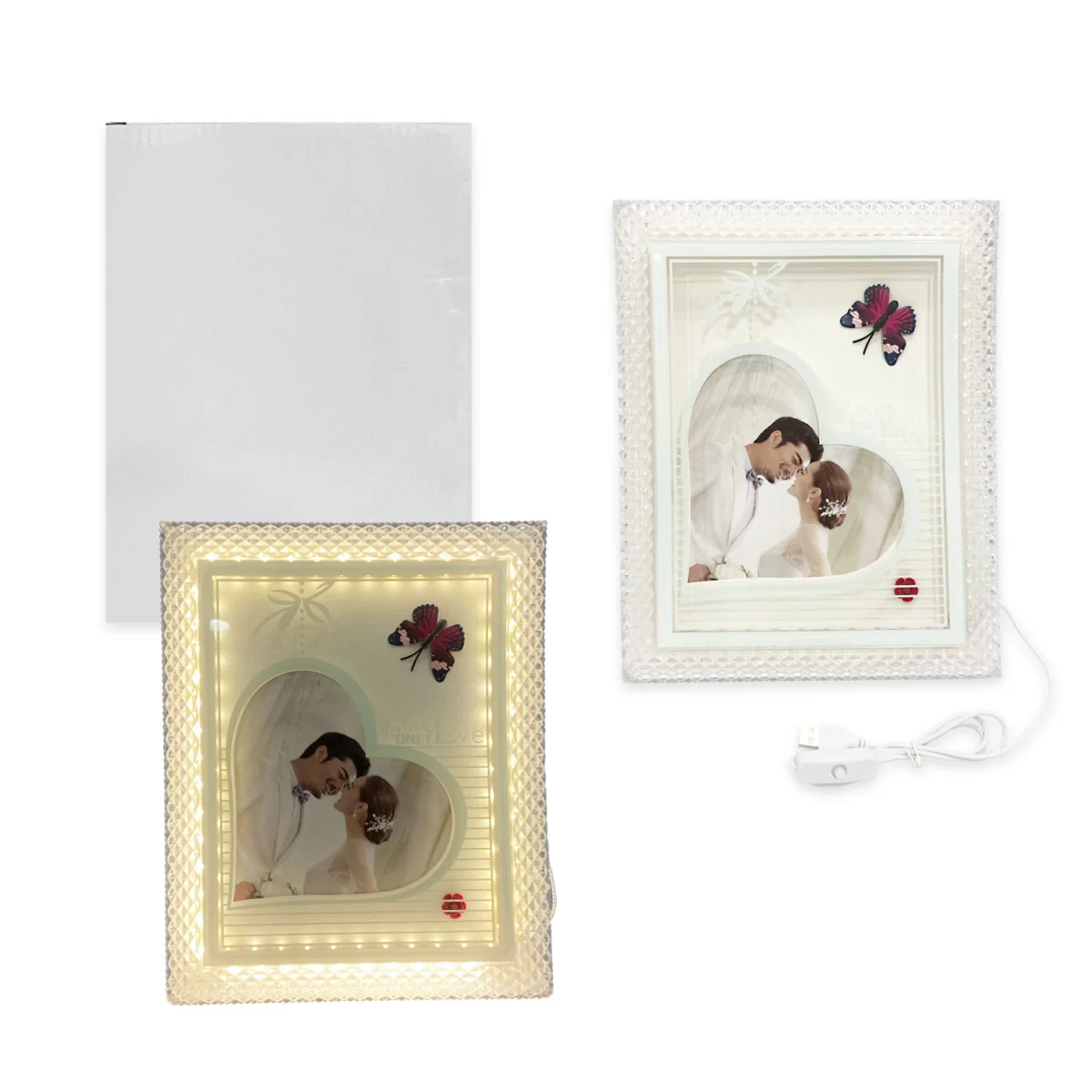 PORTARRETRATO CON LUZ 8" (USB)