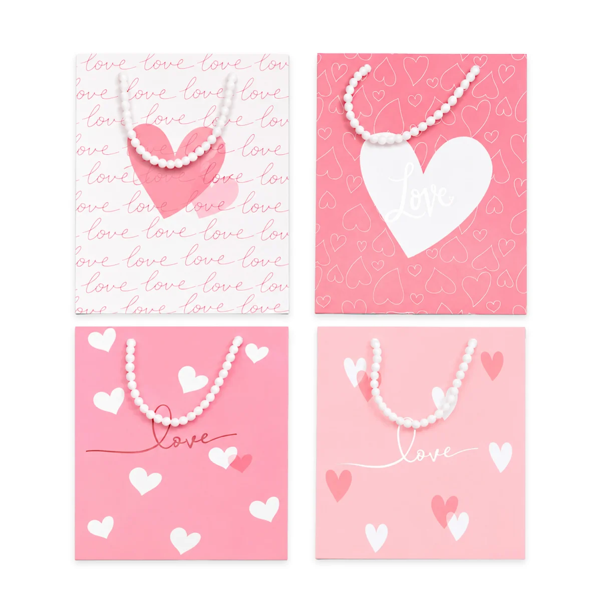 BOLSA REGALO CORAZONES LOVE 32*26*12CM (PQTX12)