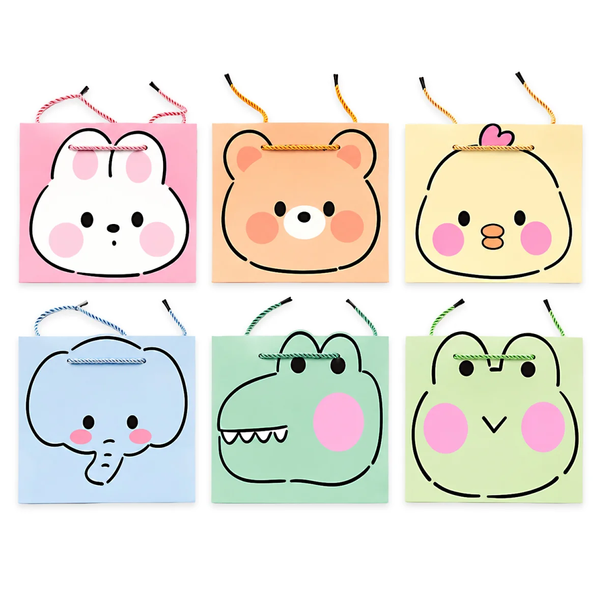 BOLSA REGALO ANIMALES 24.5*19.5*9.5CM (PQTX12)