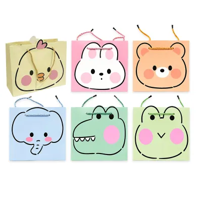 BOLSA REGALO ANIMALES 24.5*19.5*9.5CM (PQTX12)