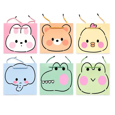 BOLSA REGALO ANIMALES 24.5*19.5*9.5CM (PQTX12)
