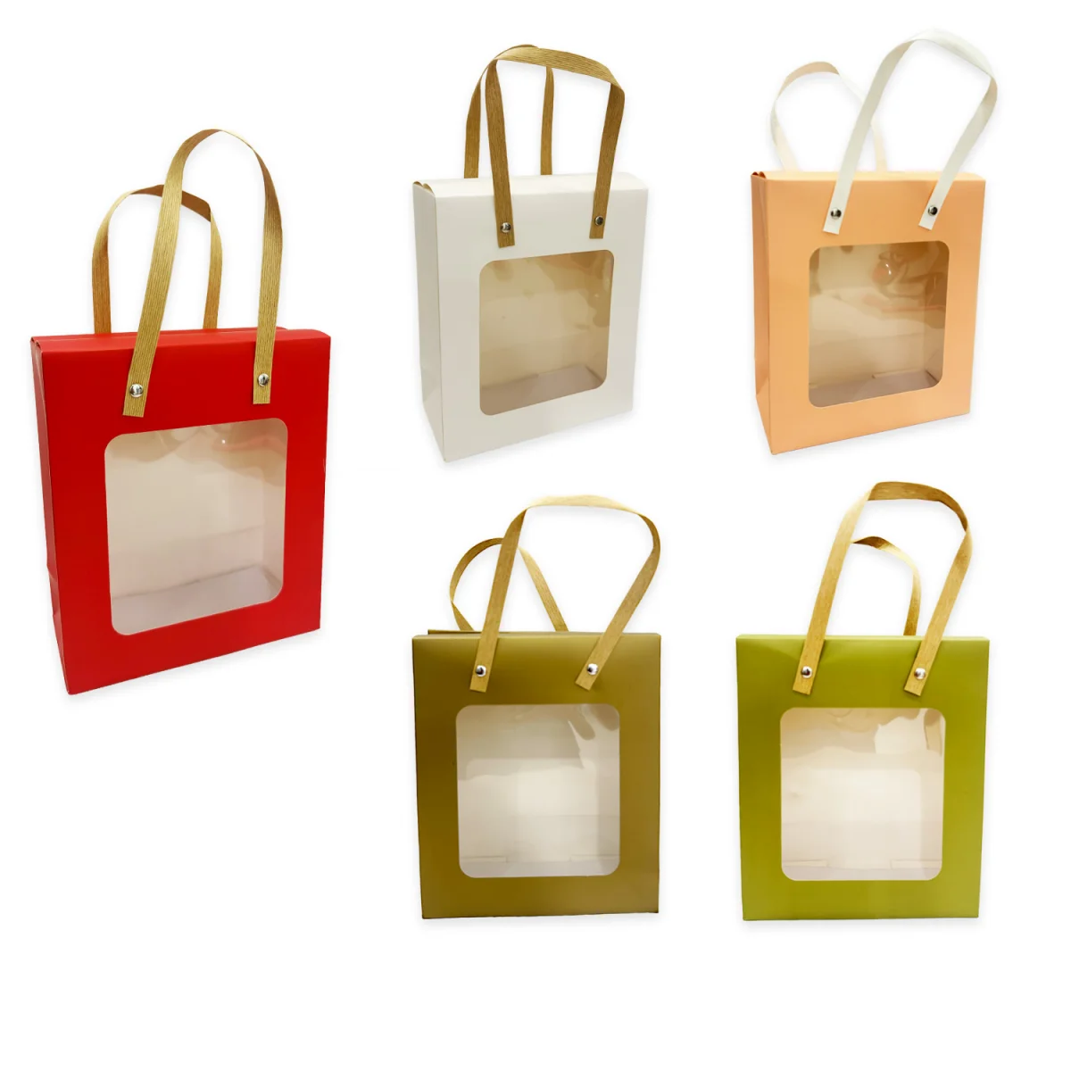 BOLSA REGALO COLORES 21*18*8.5CM (PQTX12)
