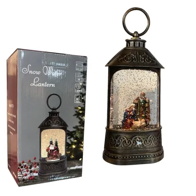 ADORNO FAROL NAVIDEÑO MUSICAL LUZ CALIDA (USB/PILAS)
