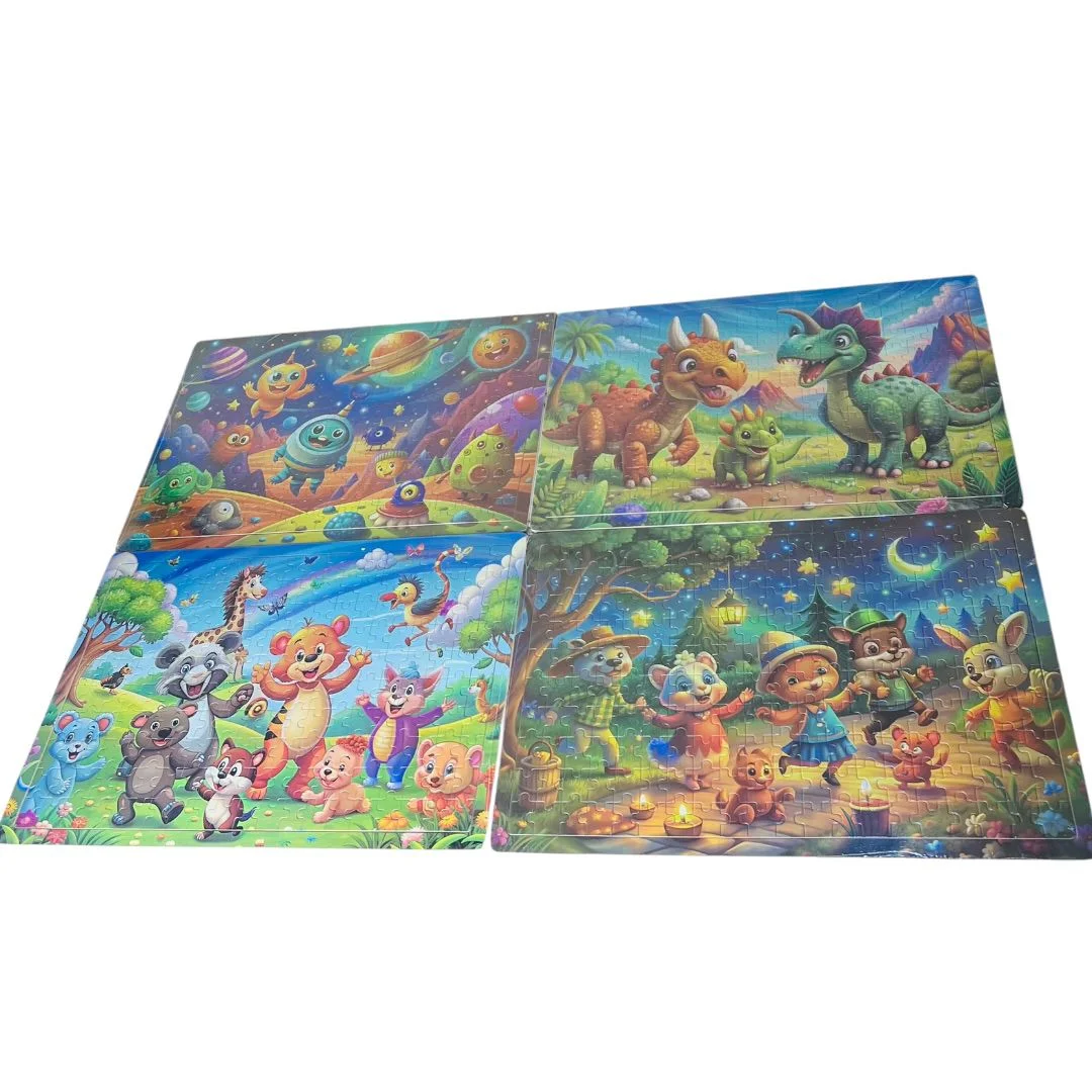 ROMPECABEZA DE MADERA 40 * 30 CM  7 FIGURAS