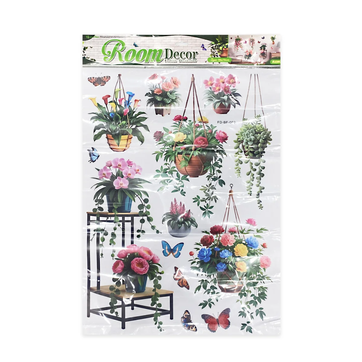 STICKER ADHESIVO PLANTAS 51*70CM (PQTX10)