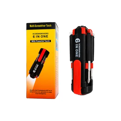 SET DESTORNILLADOR CON LUZ 6 EN 1 (PILAS)