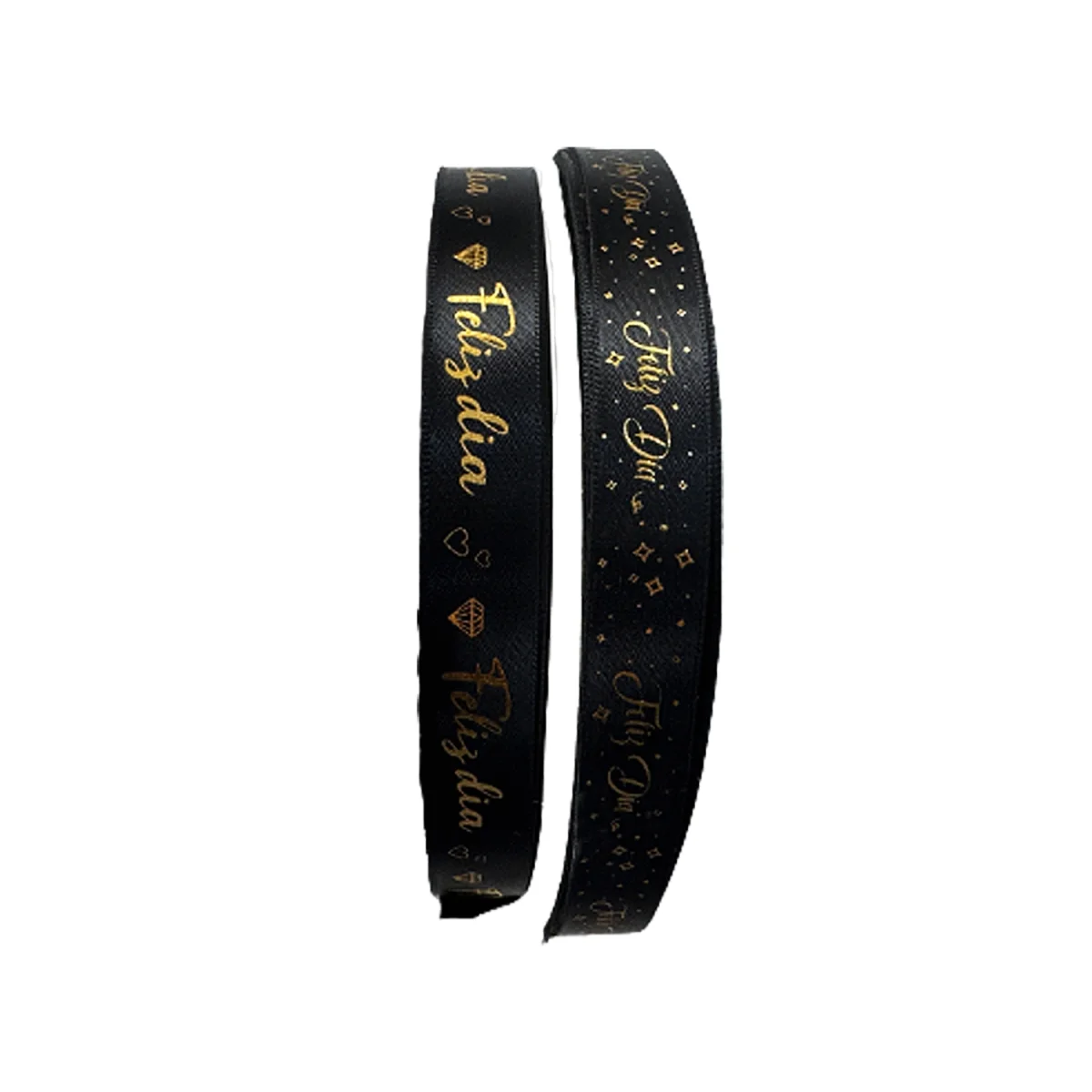 CINTA DECORATIVA NEGRA FELIZ DIA 1.5CM*100Y (PQTX6)