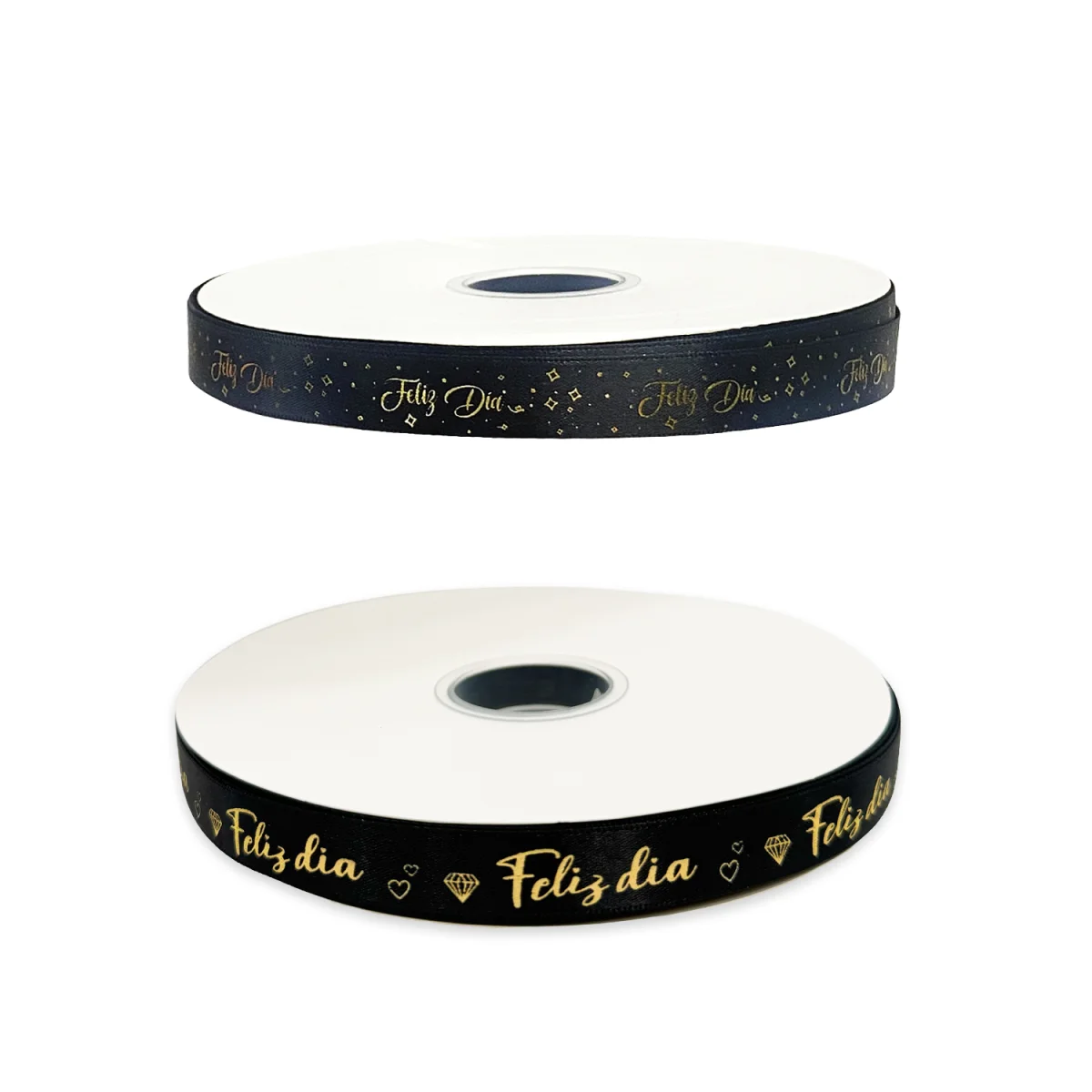 CINTA DECORATIVA NEGRA FELIZ DIA 1.5CM*100Y (PQTX6)