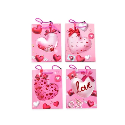 BOLSA REGALO CORAZON 23*18*10CM (PQTX12)