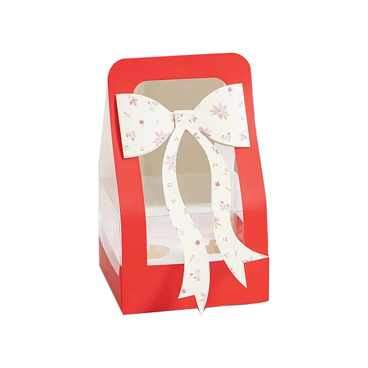 CAJA REGALO DECORATIVA CON ACETATO 18.3*18.3*32CM (PQTX12)